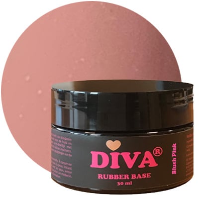 Diva Gellak Rubber Basecoat Blush Pink POT 30 ml