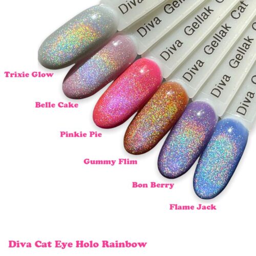 Diva cat eye holo rainbow collectie