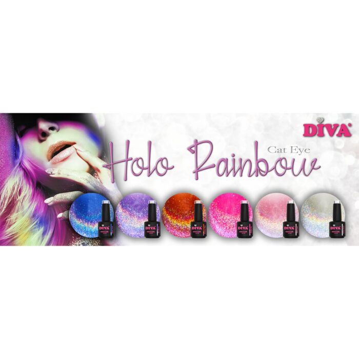 Diva cat eye holo rainbow collectie 7.5