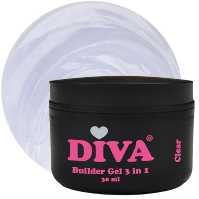 Diva builder gel low heat clear 30 ml